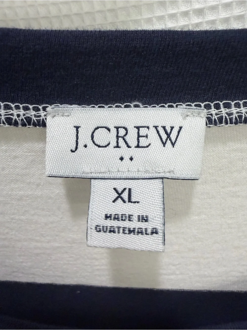J.Crew Midi-T-shirt dress. Blue and white stripes.